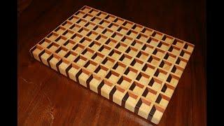 Making Incredible 3D End grain Cutting Board Tutorial