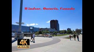 Windsor  Ontario Canada 4K Walking Tour