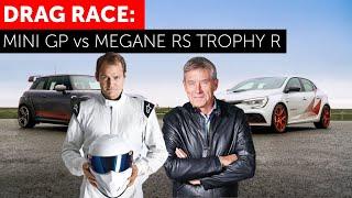 Tiff vs Ben Drag Race. Mini John Cooper Works GP vs Renault Megane RS Trophy R