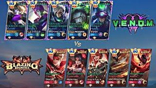 V.E.N.O.M SQUAD VS BLAZING BOUNTIES  who will win  MOBILE LEGENDS VENOM VS BLAZING BOUNTIES