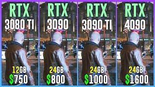 RTX 3080 TI vs RTX 3090 vs RTX 3090 TI vs RTX 4090 - Test in 12 Games
