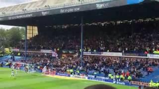 200816 Leeds fans reaction to goal at Sheffield Wednesday