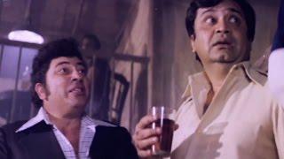 Amjad Khan and Deven Verma fight in a bar  Josh  Action Scene 211