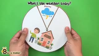 Weather wheel printable activity for toddlers