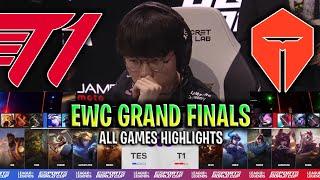 FAKER YASUO MID - T1 vs TES ALL GAMES HIGHLIGHTS EWC 2024 - SKT T1 vs TOP ESPORTS EWC 2024 Finals