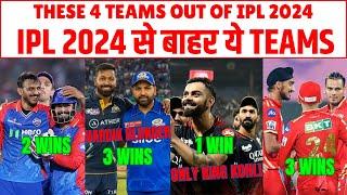 4 Teams out of IPL 2024 Officially  IPL 2024 Points Table Analysis