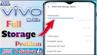 How to vivo mobile Full storage problem  Vivo mobiles clean storage space settings