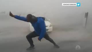 Storm Chaser Battles Hurricane Irma’s Powerful Winds  NBC News