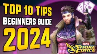 TOP 10 TIPS BEGINNERS GUIDE 2024 - MARVEL Strike Force - MSF