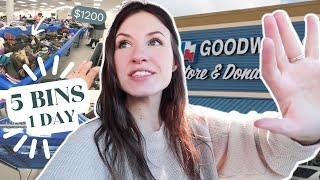 Thrift With Me at *ALL 5* Goodwill Outlet Bins Stores in Houston TX in ONE DAY