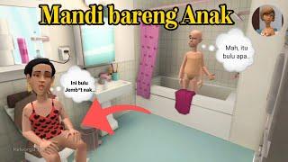 Akibat Mandi bareng Anak  Kartun lucu 3D by Plotagon Story  Keluarga Joki