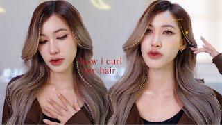 how i curl my hair  ลอนเกาหลีเกาใจ สไตล์ chahong   sherrypim