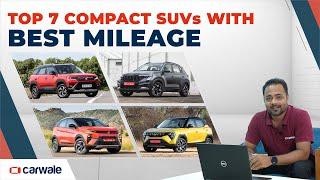 Top 7 Compact SUVs with Best Mileage - XUV 3XO Sonet Brezza Nexon and more  CarWale