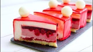 торт МУССОВЫЙ МАЛИНА ЛИМОН  MOUSSE RASPBERRY LEMON CAKE