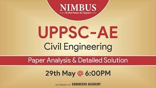 UPPSC-AE  Paper Analysis & Detailed Solution   Civil Engineering  Live Session