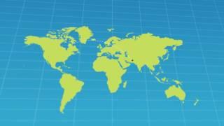 Infographic Earth Map  Animated 3D Face of Earth