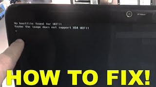 Maybe the image does not support x64 UEFI How to fix guide 2023