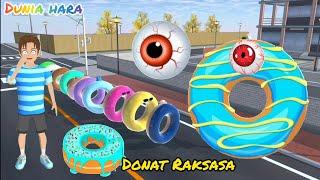 Raja Donat Raksasa Mata Satu Ubah Mio Atom Atam Jadi Donat   Yuta Panik  Sakura School Simulator