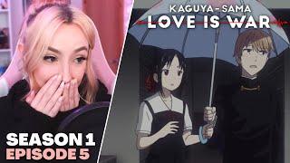 THE UMBRELLA SCENE  Kaguya-sama Love is War Season 1 Episode 5 Reaction