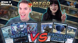 Merfolk vs Synthesizer Affinity  MTG Modern  MTGO Masters  Week 9  Match 4