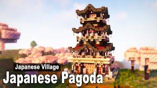 Minecraft How to build a Japanese Cherry Pagoda  Tutorial