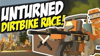 DIRTBIKE RACES - Unturned Custom Dirtbikes  Funny Moments