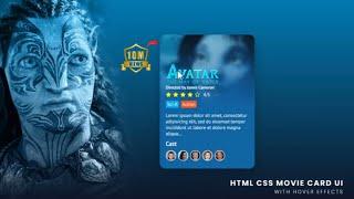 I Designed Avatar Movie Cards In 3D #webdevlopment #javascript #coding #html #css #figma