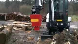 Split timber down using your excavator - The Lasco Roli