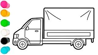 Ayo menggambar truk Cara mudah menggambar truk kecil untuk anak dan balita