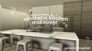  aesthetic kitchen makeover  moving diaries ep. 2  bloxburg roleplay 