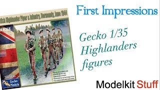 First Impressions Gecko 135  Scottish Highlanders piper & infantry