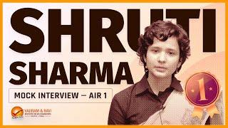 Shruti Sharma AIR 01 Interview  UPSC CSE 2021 IAS  Vajiram & Ravi  Answer Copy