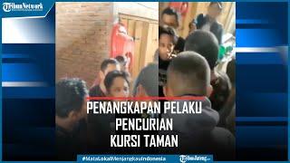 Detik-Detik Penangkapan Pelaku Pencurian Fasilitas Publik Kursi Taman