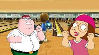 Peter Griffin vs. Meg Griffin - Wii Sports Bowling 2021 Remaster 4K
