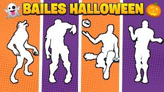 FORTNITE TODOS LOS BAILESEMOTES HALLOWEEN