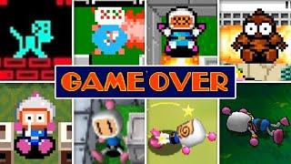 Evolution Of Bomberman Death Animations & Game Over Screens 1983 - Today