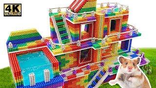 Build Most Beautiful Mansion Swimming Pool From Magnetic Balls Satisfying  Magnet World Series