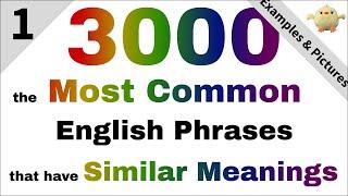 English listening and speaking practice 3000 Sentences that have similar meanings English Thinking