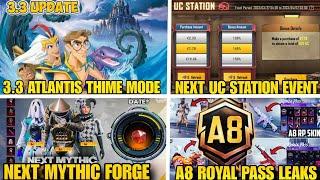 Bgmi  3.3 Atlantis Thime Mode  Bgmi UC Station Update  Bgmi 3.3 Mythic Forge  A8 Royal Pass BGMI