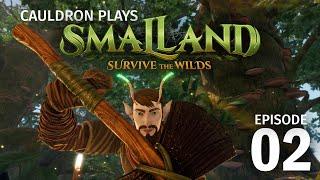 Exploring the Forest and Crafting the Chitin Axe  Cauldron Plays Smalland  Episode 2