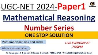 Number Series for UGC NET Exam 2024  Mathematical reasoning for UGC NET Exam 2024