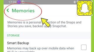 Snapchat  Memories & Backup Settings