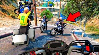 FUGA DOS ROCAM NA FAVELA COM MEU IRMÃO ‍️  GTA V VIDA REAL #918