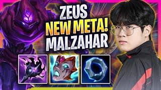 ZEUS TRIES NEW META MALZAHAR TOP - T1 Zeus Plays Malzahar TOP vs Fiddlesticks  Bootcamp 2024