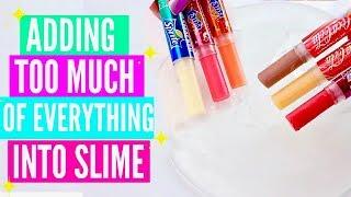 ADDING TOO MUCH INGREDIENTS INTO SLIME Adding Too Much Of Everything Into SLIME