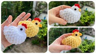 Beautiful  Easy Crochet Chicken Keychain Pattern Free  Crochet Souvenir ideas Gifts