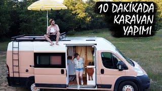 10 DAKİKADA KARAVAN YAPIMI - 10 Minutes Timelapse Van Build - Van Conversion - Van Life - VAN TOUR