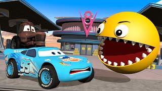 Lightning McQueen Vs PACMAN Dinoco Lightning McQueen  Best of Future Cars Vol 3