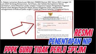 RESMI Penetapan NIP PPPK GURU 2021 tidak Perlu SPTJM Syarat Masa Kerja 3 Tahun Segera Terima SK PPPK