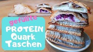 GEFÜLLTE PROTEIN QUARKTASCHEN - Rezept&Nährwerte.... YUMMIEEEEEE 